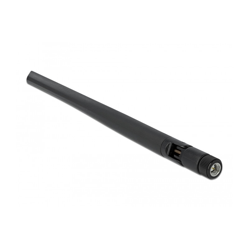 Delock 5G 3,4 - 3,8 GHz Antenne SMA Stecker 5 dBi 20 cm omnidirektional mit Kippgelenk und flexiblem Material schwarz