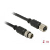 Delock M8 Sensor- / Aktorverlängerungskabel M8 6 Pin Stecker zu M8 6 Pin Buchse wasserdicht 2 m
