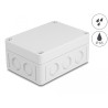 Delock Installationsgehäuse mit Kabeleinführungen 130 x 93 x 57 mm grau