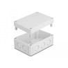 Delock Installationsgehäuse mit Kabeleinführungen 130 x 93 x 57 mm grau