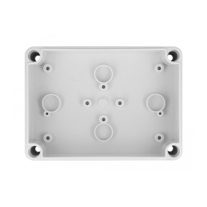Delock Installationsgehäuse mit Kabeleinführungen 130 x 93 x 57 mm grau