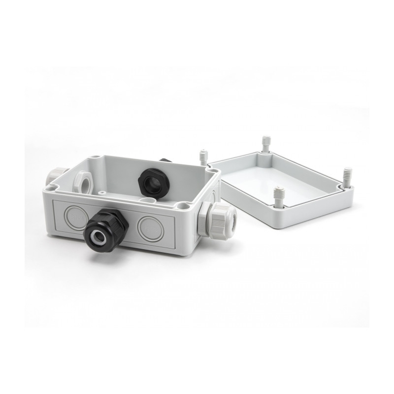 Delock Installationsgehäuse mit Kabeleinführungen 130 x 93 x 57 mm grau