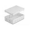 Delock Installationsgehäuse mit Kabeleinführungen 180 x 125 x 57 mm grau