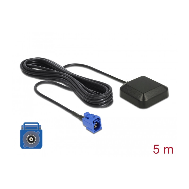 Navilock NL-69AT GNSS GALILEO GPS FAKRA C Buchse aktive Antenne RG 174/U 5 m outdoor