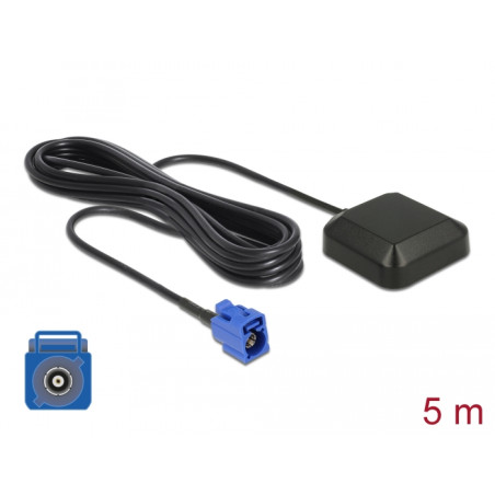 Navilock NL-69AT GNSS GALILEO GPS FAKRA C Buchse aktive Antenne RG 174/U 5 m outdoor