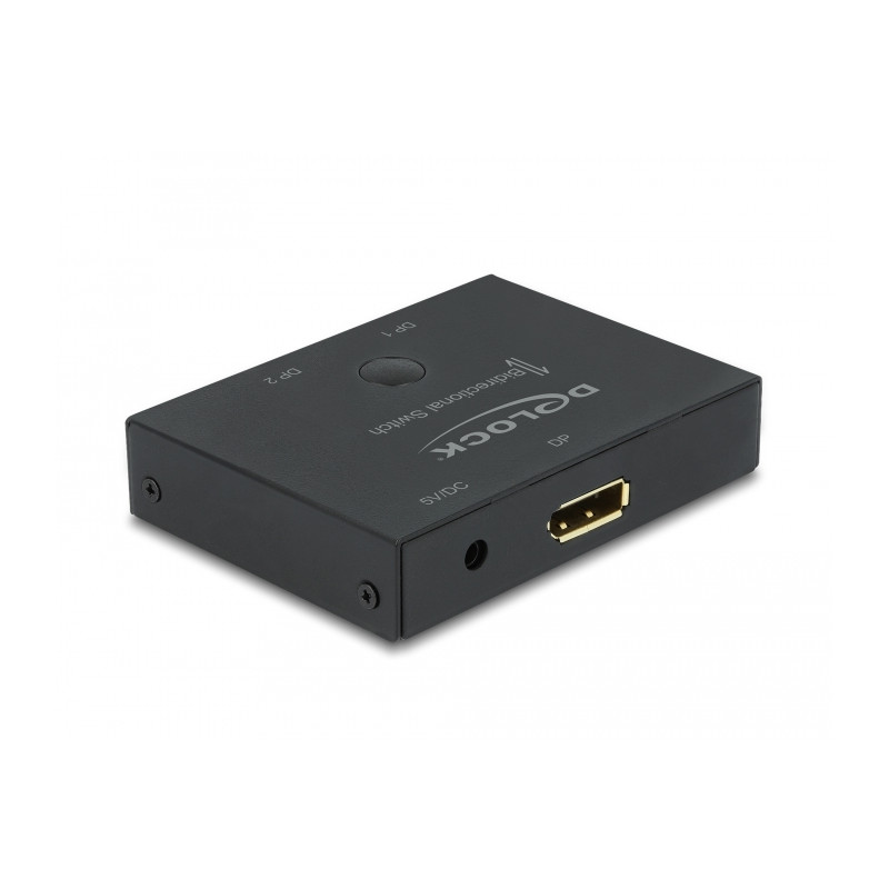 Delock DisplayPort 2 - 1 Umschalter bidirektional 8K 30 Hz