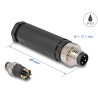 Delock M8 Steckverbinder A-kodiert 3 Pin Stecker zur Montage mit Schraubanschluss