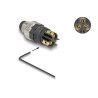 Delock M8 Steckverbinder A-kodiert 3 Pin Stecker zur Montage mit Schraubanschluss