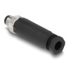 Delock M8 Steckverbinder A-kodiert 4 Pin Stecker zur Montage mit Schraubanschluss