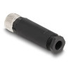 Delock M8 Steckverbinder A-kodiert 3 Pin Buchse zur Montage mit Schraubanschluss