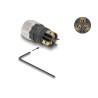 Delock M8 Steckverbinder A-kodiert 3 Pin Buchse zur Montage mit Schraubanschluss