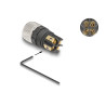 Delock M8 Steckverbinder A-kodiert 4 Pin Buchse zur Montage mit Schraubanschluss