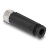 Delock M8 Steckverbinder A-kodiert 4 Pin Buchse zur Montage mit Schraubanschluss