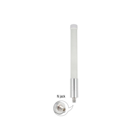 Delock 4G / WiFi 2,4 GHz Antenne N Buchse 3 dBi 33,3 cm omnidirektional starr Wand- und Mastmontage outdoor weiß