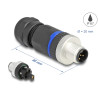 Delock M12 Steckverbinder A-kodiert 5 Pin Stecker zur Montage mit Schraubanschluss