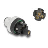 Delock M12 Steckverbinder A-kodiert 5 Pin Stecker zur Montage mit Schraubanschluss