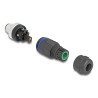 Delock M12 Steckverbinder A-kodiert 5 Pin Stecker zur Montage mit Schraubanschluss