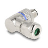 Delock M12 Steckverbinder A-kodiert 3 Pin Stecker zur Montage mit Schraubanschluss 90° gewinkelt Metall
