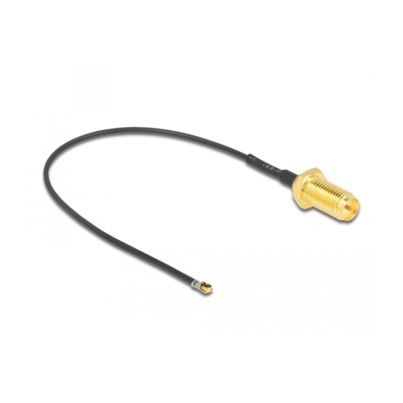 Delock Antennenkabel RP-SMA Buchse zum Einbau zu I-PEX Inc., MHF® 4L LK Stecker 1.37 10 cm Gewindelänge 10 mm