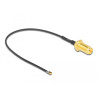 Delock Antennenkabel RP-SMA Buchse zum Einbau zu I-PEX Inc., MHF® 4L LK Stecker 1.37 10 cm Gewindelänge 10 mm
