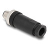 Delock M12 Steckverbinder A-kodiert 3 Pin Stecker zur Montage mit Schraubanschluss