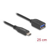 Delock USB 10 Gbps Kabel USB Type-C™ Stecker zu Typ-A Buchse 25 cm koaxial