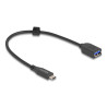 Delock USB 10 Gbps Kabel USB Type-C™ Stecker zu Typ-A Buchse 25 cm koaxial