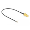 Delock Antennenkabel RP-SMA Buchse zum Einbau zu I-PEX Inc., MHF® 4L LK Stecker 1.37 20 cm Gewindelänge 10 mm