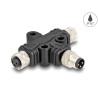Delock M8 T-Splitter A-kodiert 3 Pin 1 x Stecker zu 2 x Buchse Parallelschaltung