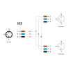Delock M8 T-Splitter A-kodiert 3 Pin 1 x Stecker zu 2 x Buchse Parallelschaltung