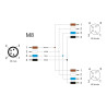 Delock M8 T-Splitter A-kodiert 4 Pin 1 x Stecker zu 2 x Buchse Parallelschaltung