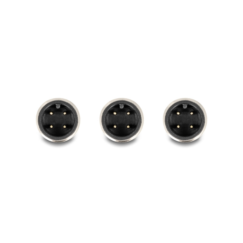 Delock M12 T-Splitter A-kodiert 4 Pin 1 x Stecker zu 2 x Stecker Parallelschaltung