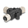 Delock M12 T-Splitter A-kodiert 4 Pin 1 x Buchse zu 2 x Buchse Parallelschaltung