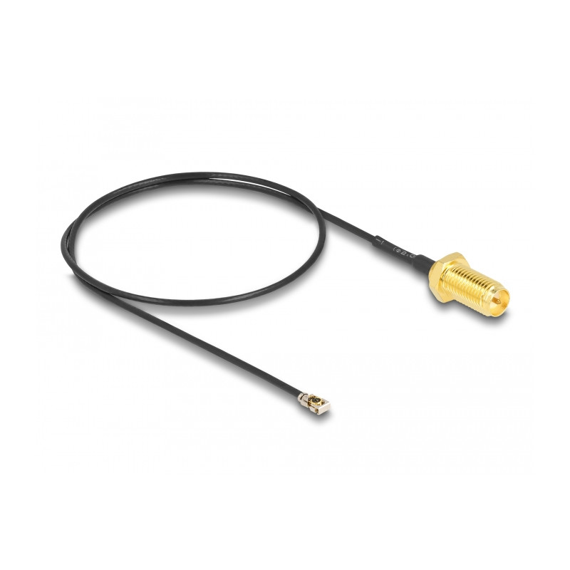 Delock Antennenkabel RP-SMA Buchse zum Einbau zu I-PEX Inc., MHF® 4L LK Stecker 1.37 35 cm Gewindelänge 10 mm