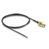 Delock Antennenkabel RP-SMA Buchse zum Einbau zu I-PEX Inc., MHF® 4L LK Stecker 1.37 50 cm Gewindelänge 10 mm