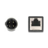 Delock M12 Kabel D-kodiert 4 Pin Stecker zu RJ45 Buchse PVC 0,5 m