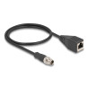 Delock M12 Kabel X-kodiert 8 Pin Stecker zu RJ45 Buchse PVC 0,5 m