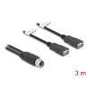 Delock M12 Kabel A-kodiert 8 Pin Buchse zu 2 x USB 2.0 Typ-A Buchse 3 m schwarz