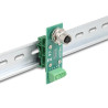 Delock M12 Übergabemodul Adapter A-kodiert 4 Pin Buchse zu 5 Pin Terminalblock für Hutschiene