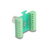 Delock M12 Übergabemodul Adapter A-kodiert 17 Pin Buchse zu 18 Pin Terminalblock zum Einbau