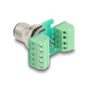 Delock M12 Übergabemodul Adapter A-kodiert 8 Pin Stecker zu 9 Pin Terminalblock zum Einbau