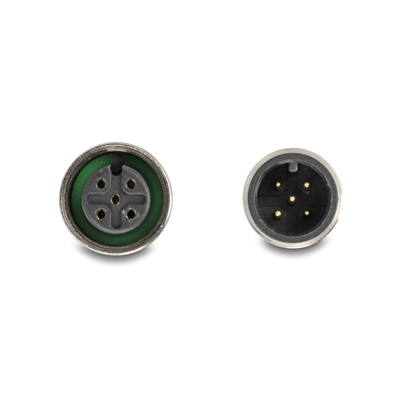 Delock D-Sub 9 Buchse zu M12 Stecker und Buchse A-kodiert 5 Pin CAN Bus Verteiler 180° blau