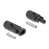 Delock DL4 Solar Steckverbinder für Kabel zum Crimpen, Stecker und Buchse, schwarz 2 Stück