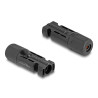 Delock DL4 Solar Steckverbinder für Kabel zum Crimpen, Stecker und Buchse, schwarz 2 Stück