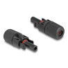 Delock DL4 Solar Steckverbinder für Kabel zum Crimpen, Stecker und Buchse, schwarz 2 Stück