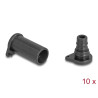Delock DL4 Staubschutz für Stecker und Buchse, Silikon, 2-teilig, schwarz 10er Set