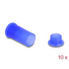 Delock DL4 Staubschutz für Stecker und Buchse, Silikon, 2-teilig, blau 10er Set