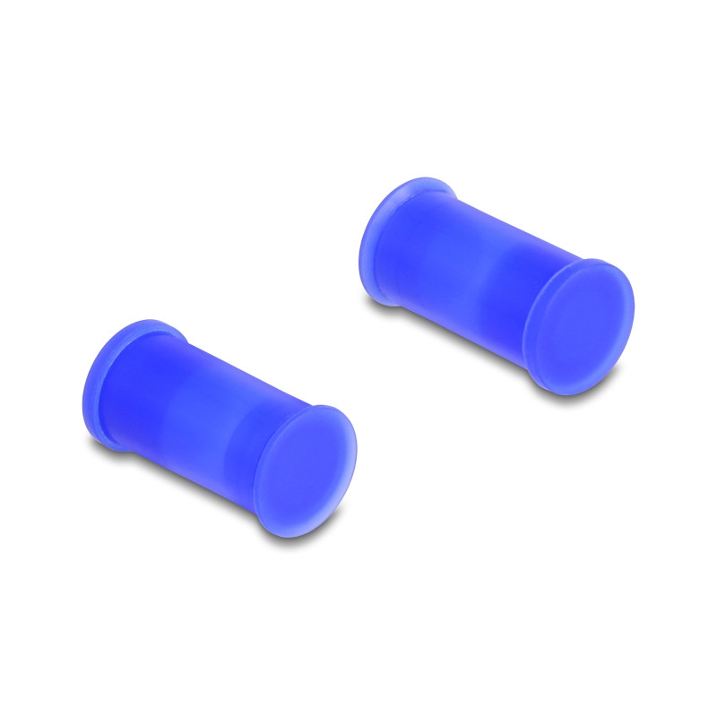 Delock DL4 Staubschutz für Stecker und Buchse, Silikon, 2-teilig, blau 10er Set