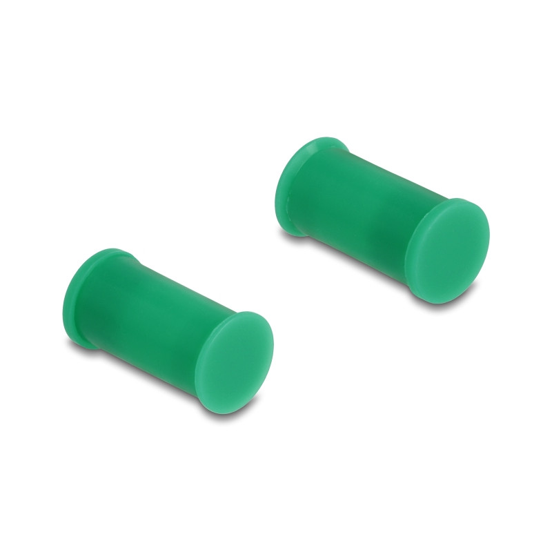 Delock DL4 Staubschutz für Stecker und Buchse, Silikon, 2-teilig, grün 10er Set