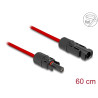 Delock DL4 Solar Flachbandkabel Stecker zu Buchse 60 cm rot